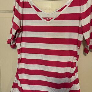 Pink and White striped shirt